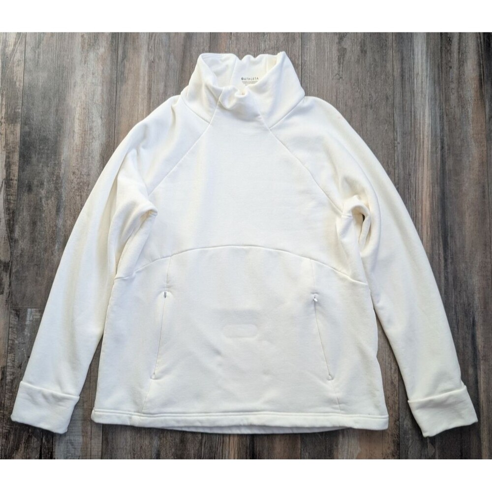 ATHLETA Altitude Polartec® Funnel Neck Sweatshirt # S/427987 Women's Large White